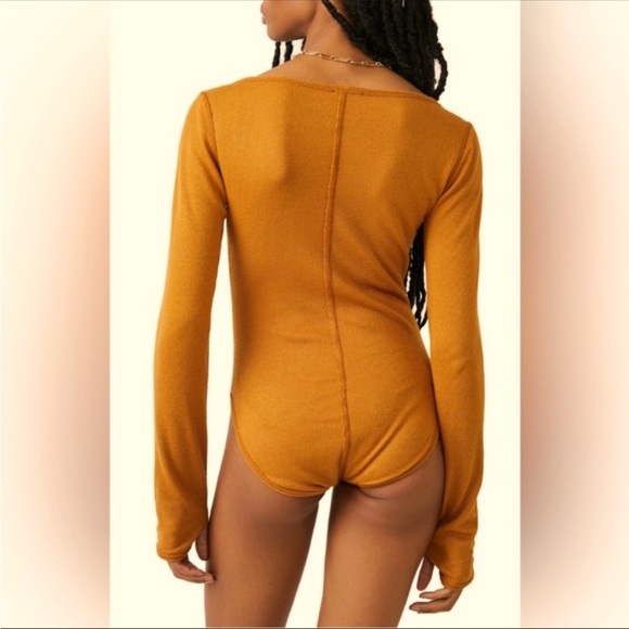 Free People Amber Sloane Bodysuit NWT🧡💛 - Picture 3 of 6
